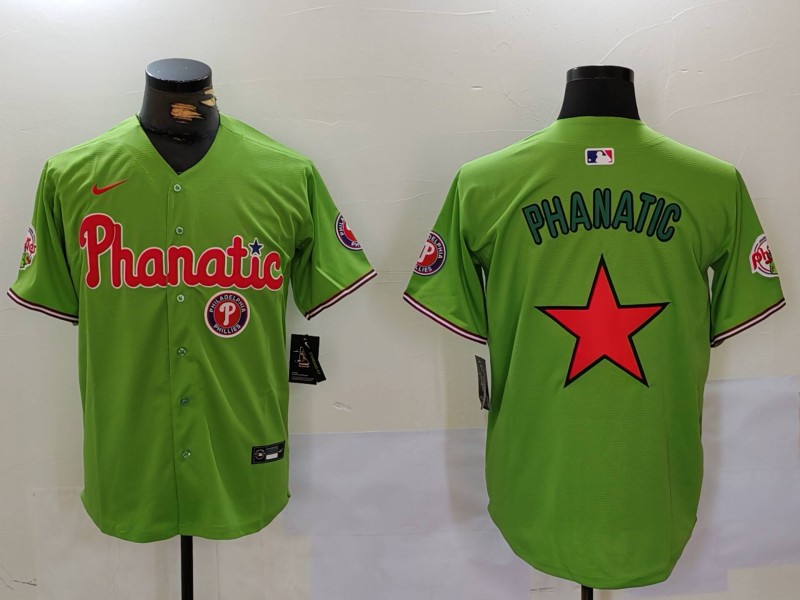 Men Philadelphia Phillies Blank Green Game 2024 Nike MLB Jersey style 9121->indianapolis colts->NFL Jersey
